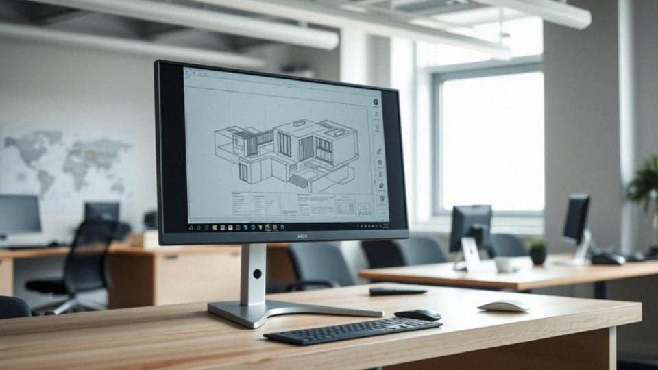 Które monitory CAD charakteryzują się wysoką rozdzielczością i dużym pokryciem przestrzeni barw?