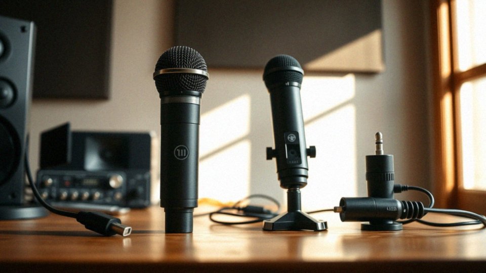 Jakie typy złączy są dostępne dla mikrofonów do 100 zł?